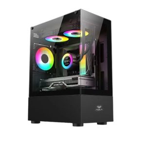 Casing PC Gaming AULA ARCTIC MG10 M-ATX dengan 3 Kipas Gratis