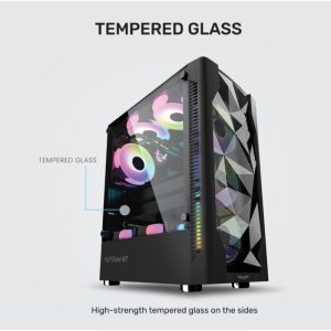 Casing PC Gaming Armaggeddon Tritron 3 ATX dengan 3 Fan ARGB Gratis