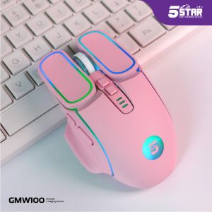Mouse Gaming Wireless RGB GMW100 - Rechargeable, 1600DPI, Type-C Fast Charging